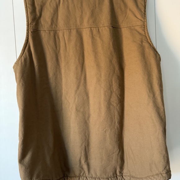 Men's Medium Brown Heavy-Duty Sherpa-Lined Vest with 5-Pockets - Picture 2 of 9